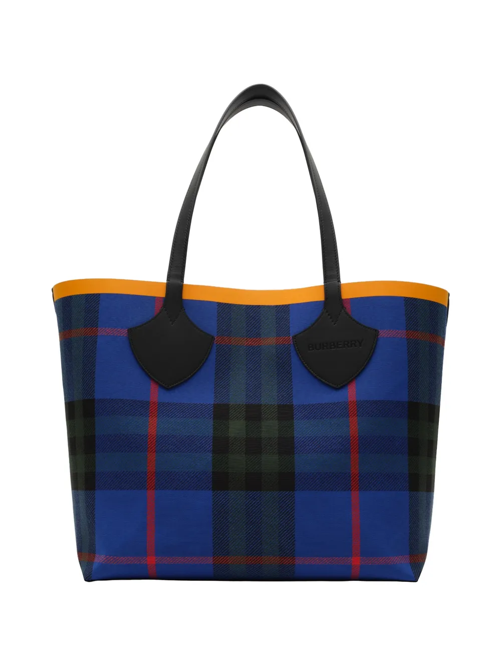 Burberry large Check tote - Blu