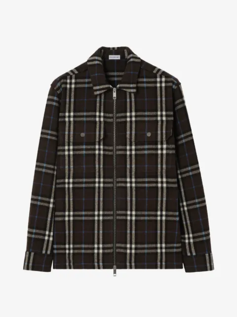 Burberry Check wool flannel overshirt