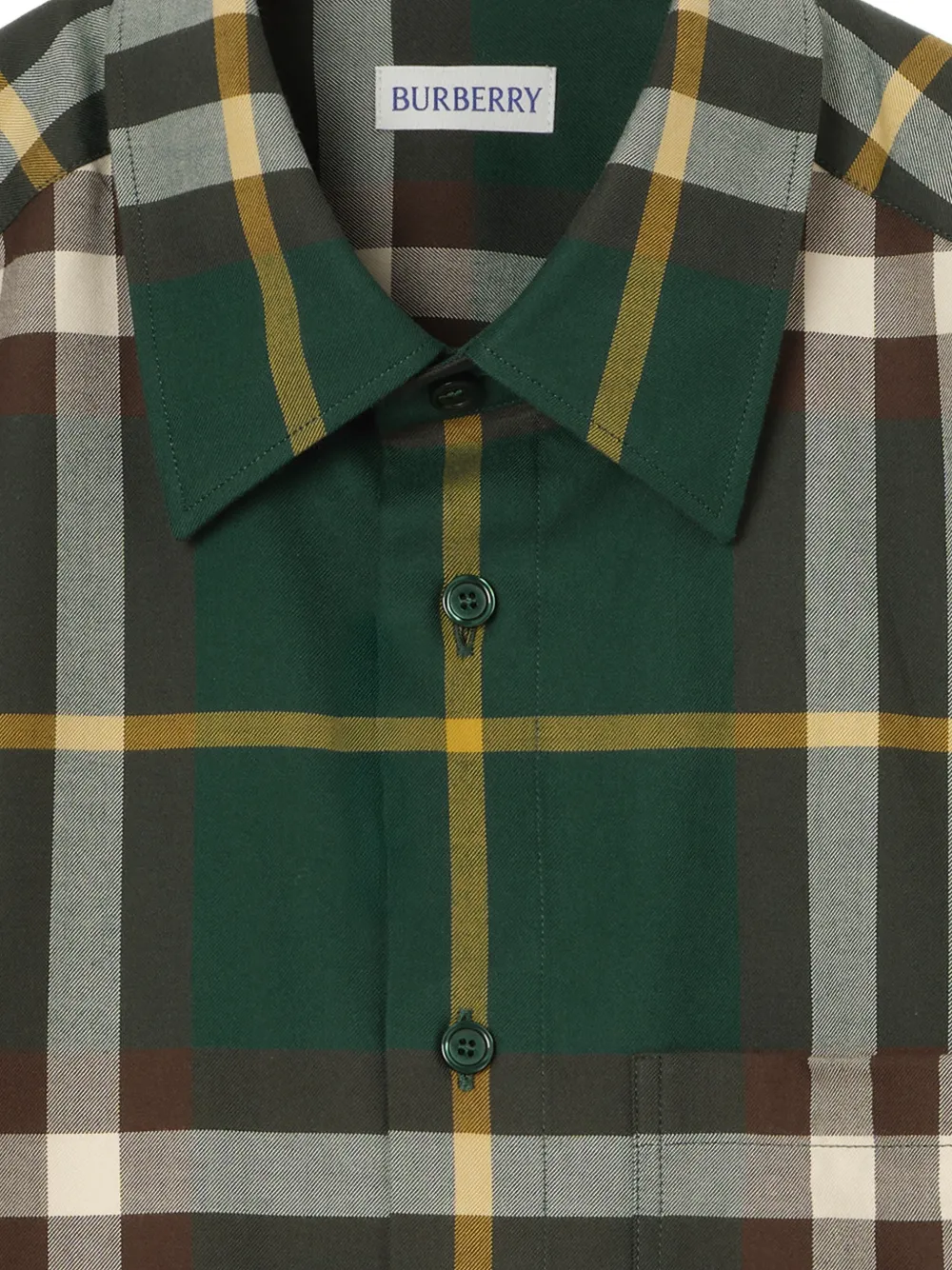 Burberry Geruit overhemd Groen
