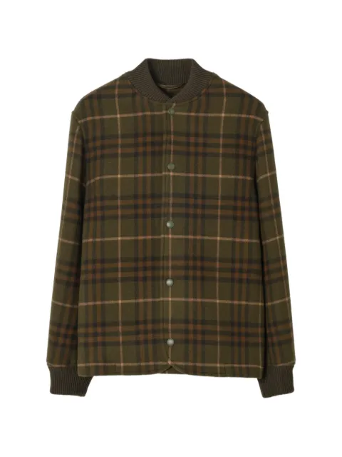 Burberry Check wool-cashmere bomber jacket