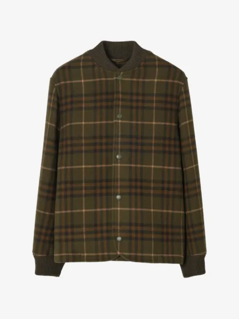 Burberry Check wool-cashmere bomber jacket