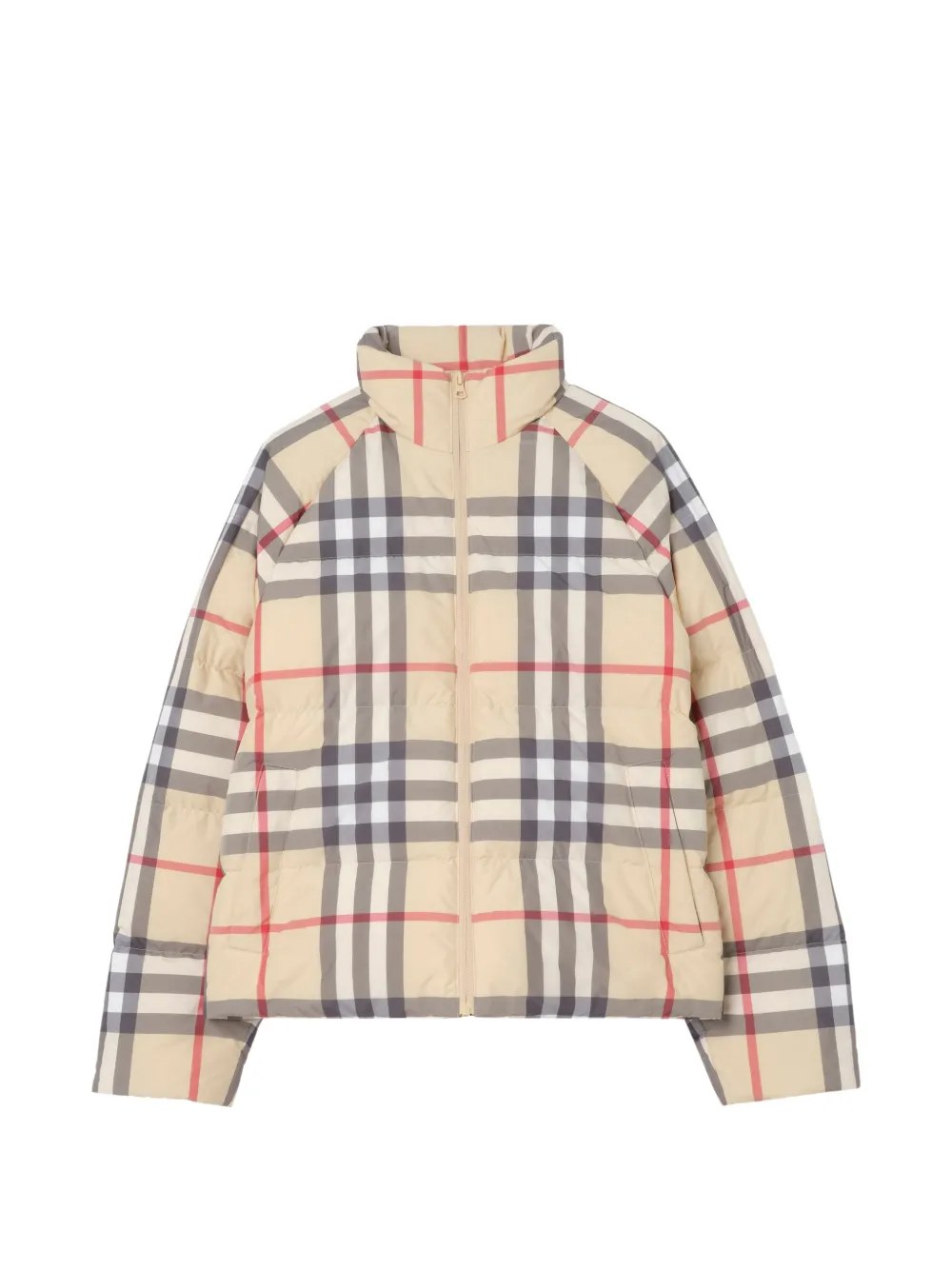 Burberry Check puffer jacket - Nude