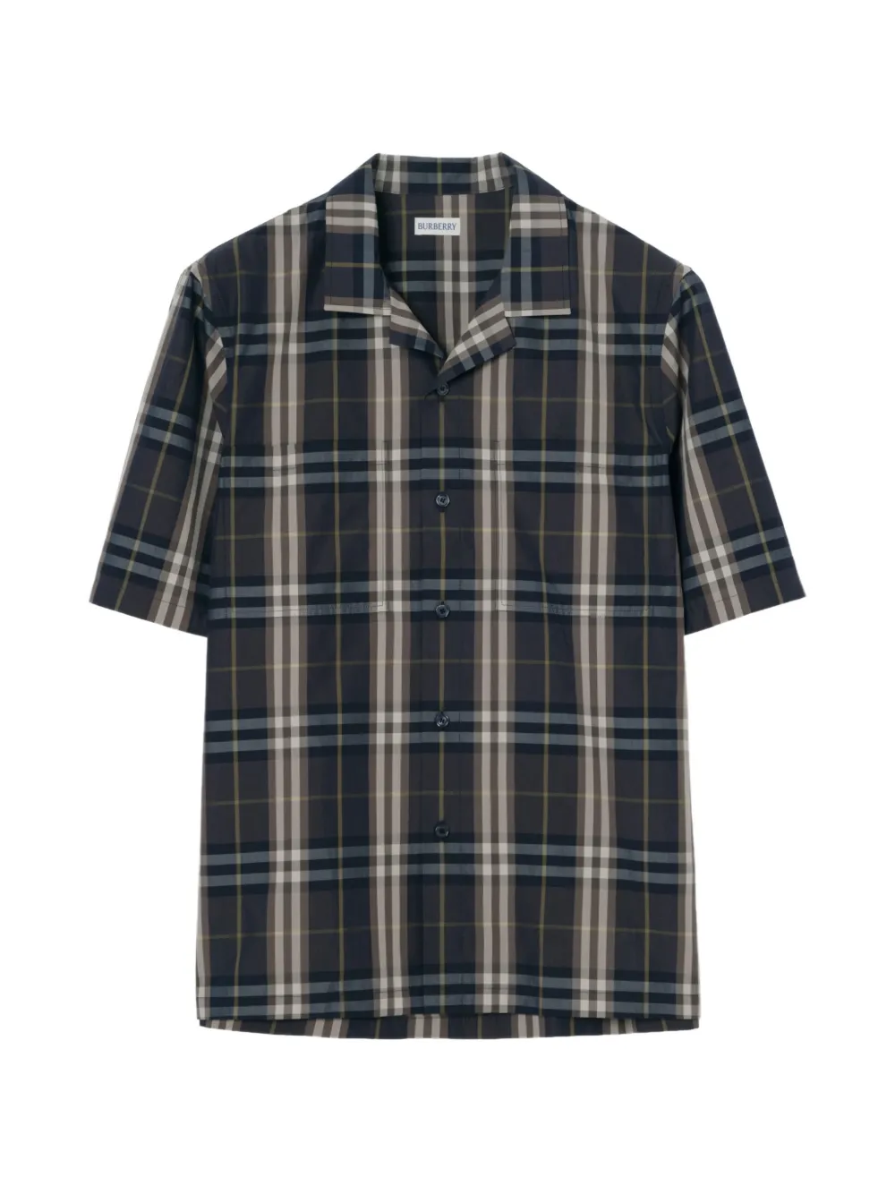 Burberry Check cotton shirt - Blu