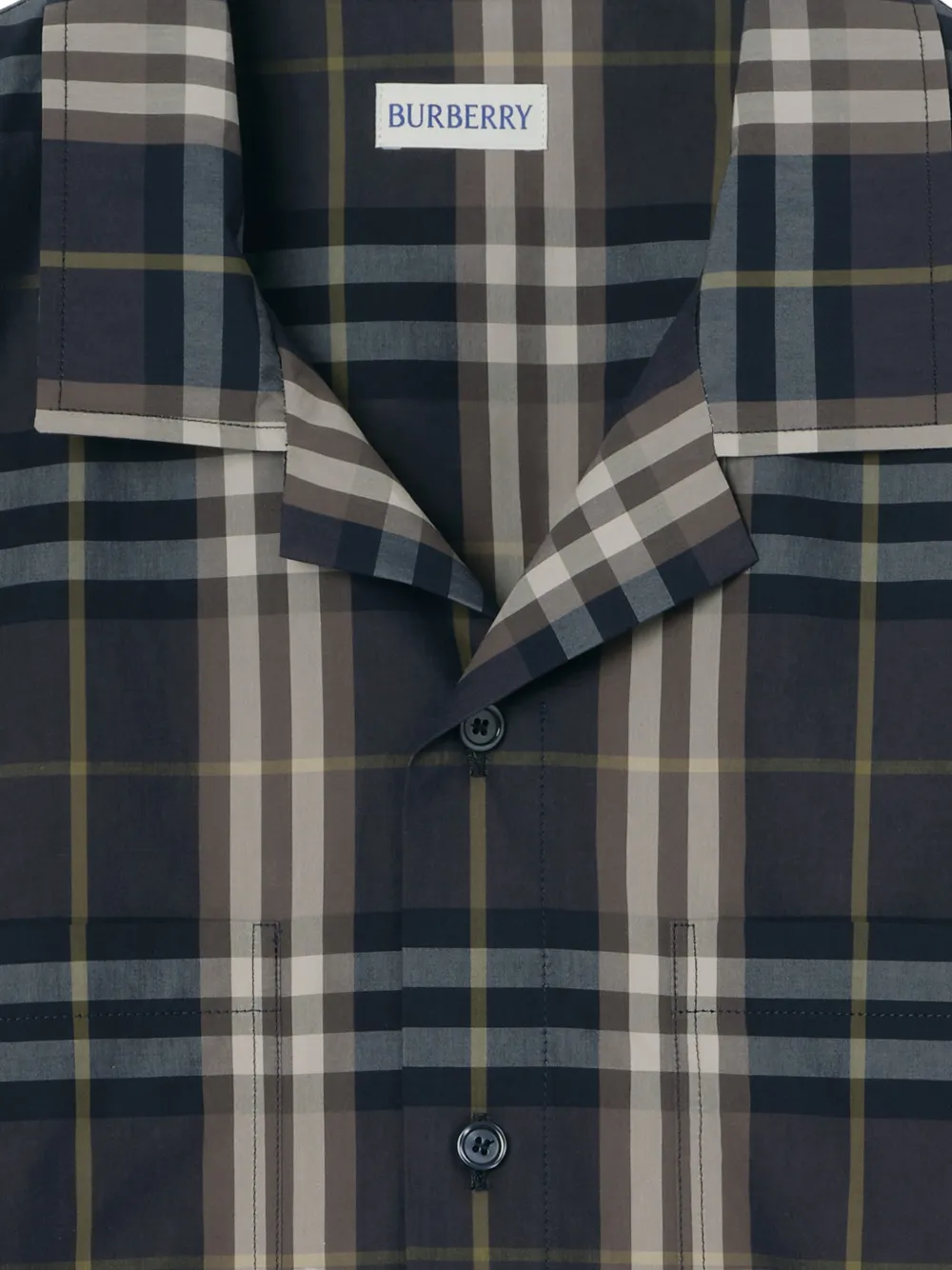 Burberry Geruit overhemd Blauw