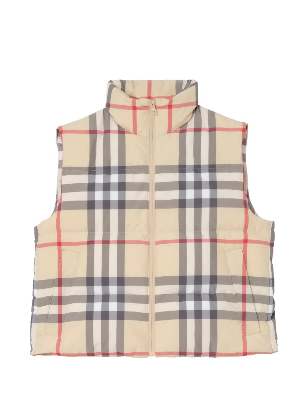 Burberry Check Puffer Gilet - Neutrals