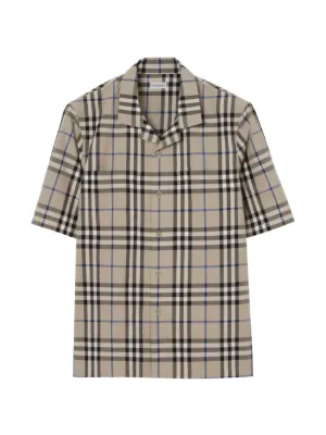 Burberry Checkered short-sleeved Shirt | Neutrals | FARFETCH ZA