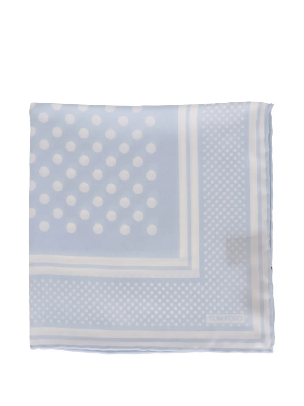 TOM FORD polka-dot pocket square - Blu