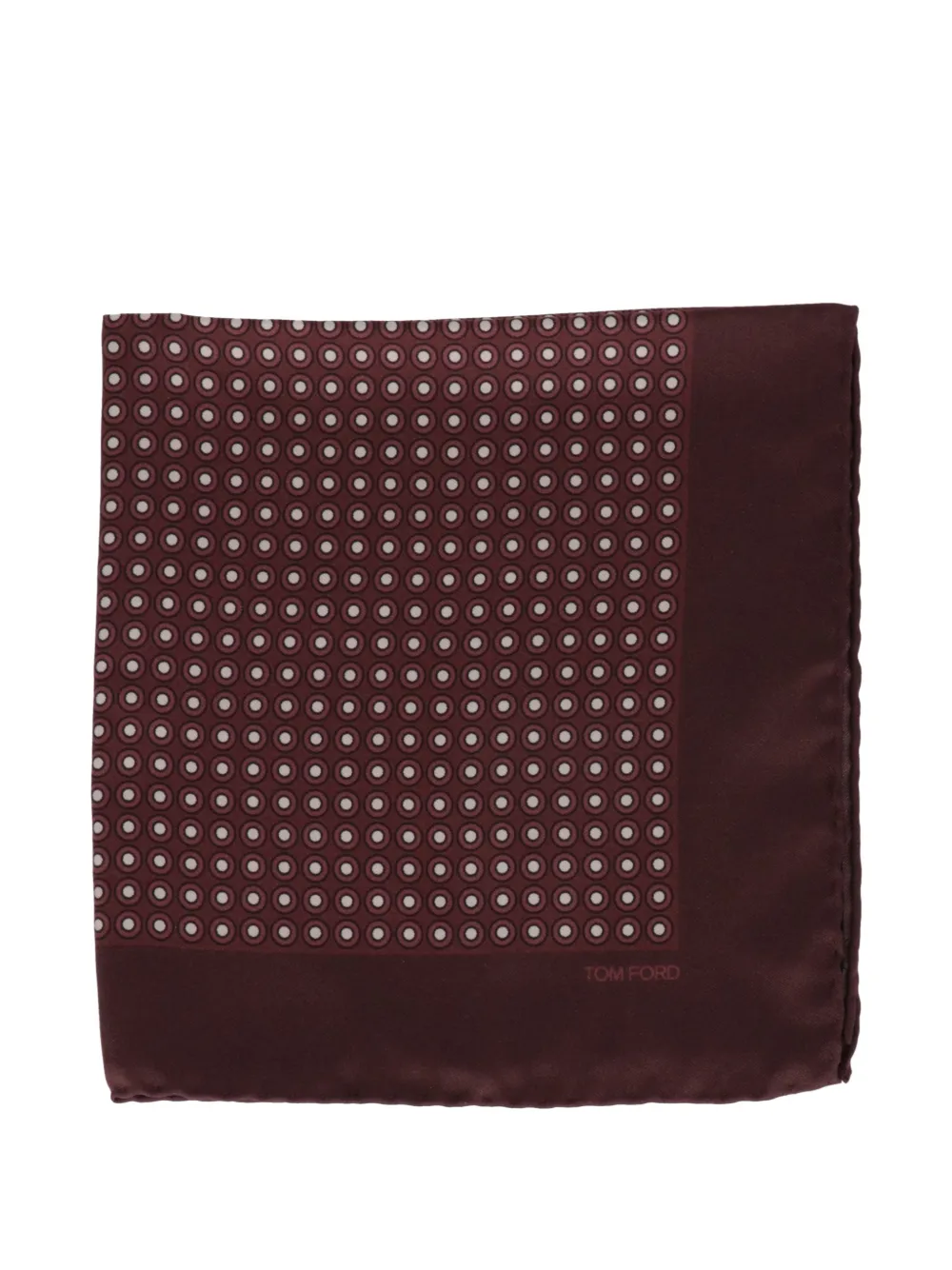 TOM FORD dot-print pocket square - Marrone