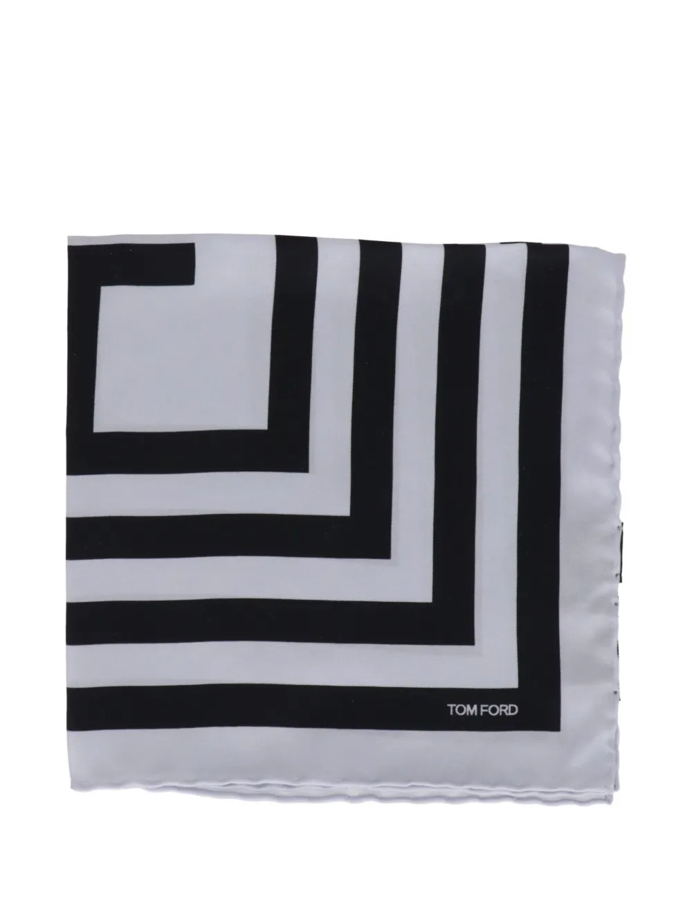 TOM FORD geometric-print pocket square - Blu