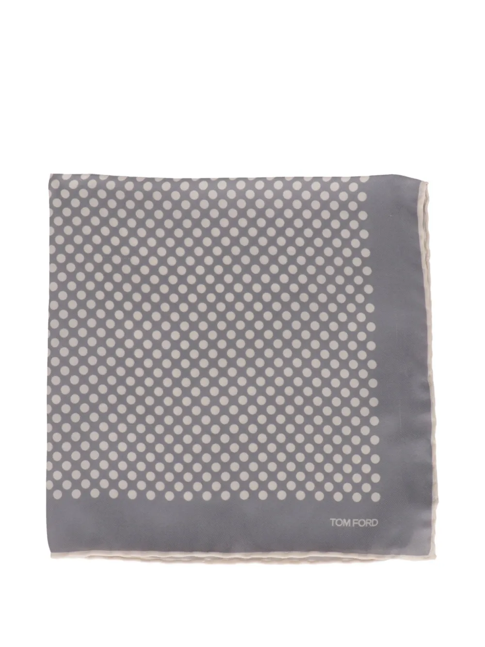 TOM FORD polka-dot silk pocket square - Grau