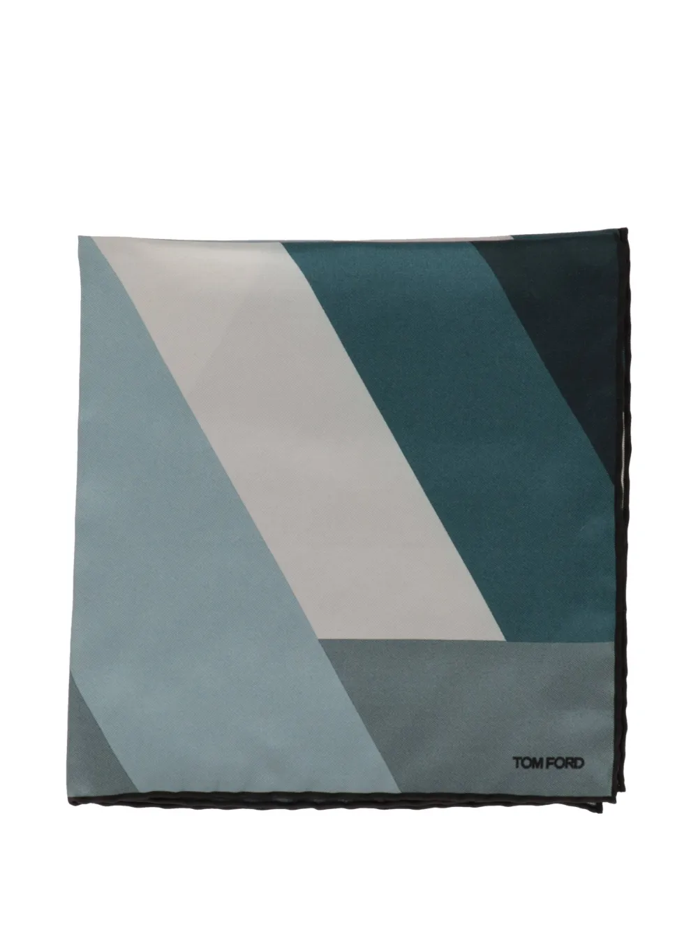 TOM FORD geometric-print pocket square - Blu