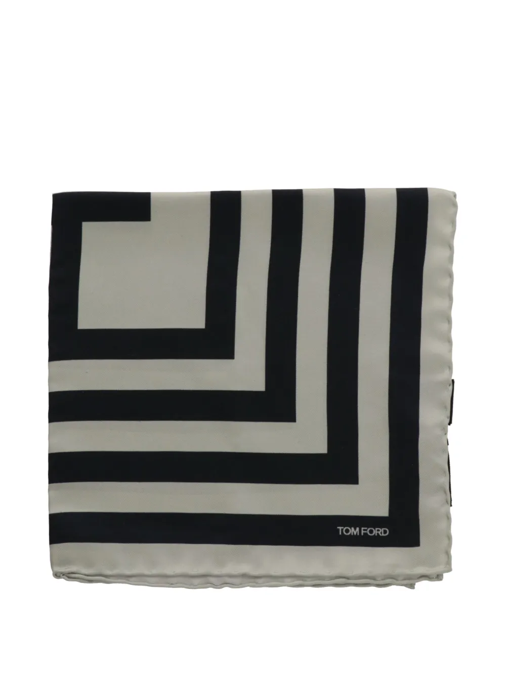 TOM FORD geometric-print pocket square - Nude