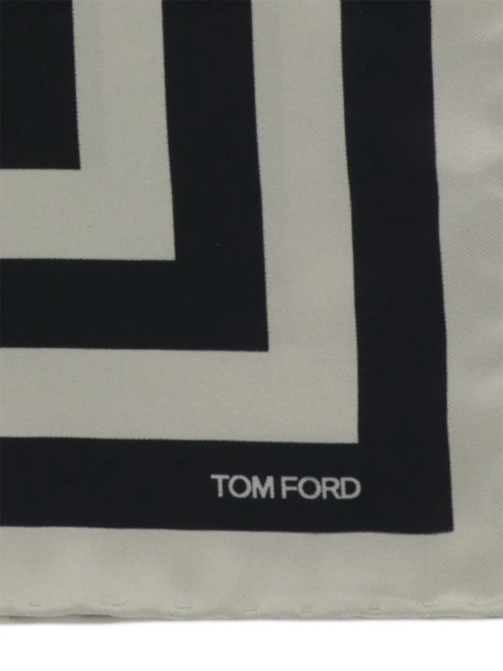 TOM FORD Pochet met geometrische print Beige