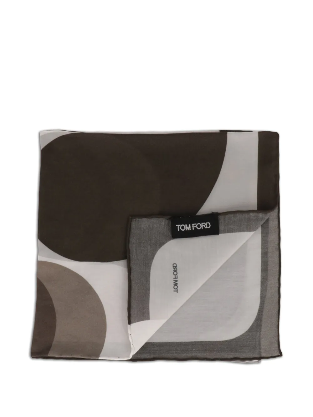 TOM FORD Pochet met abstract patroon Zwart