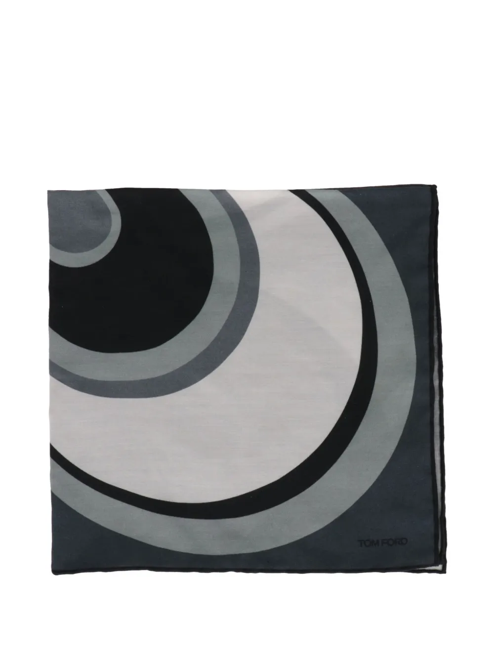 TOM FORD geometric-print pocket square - Bianco