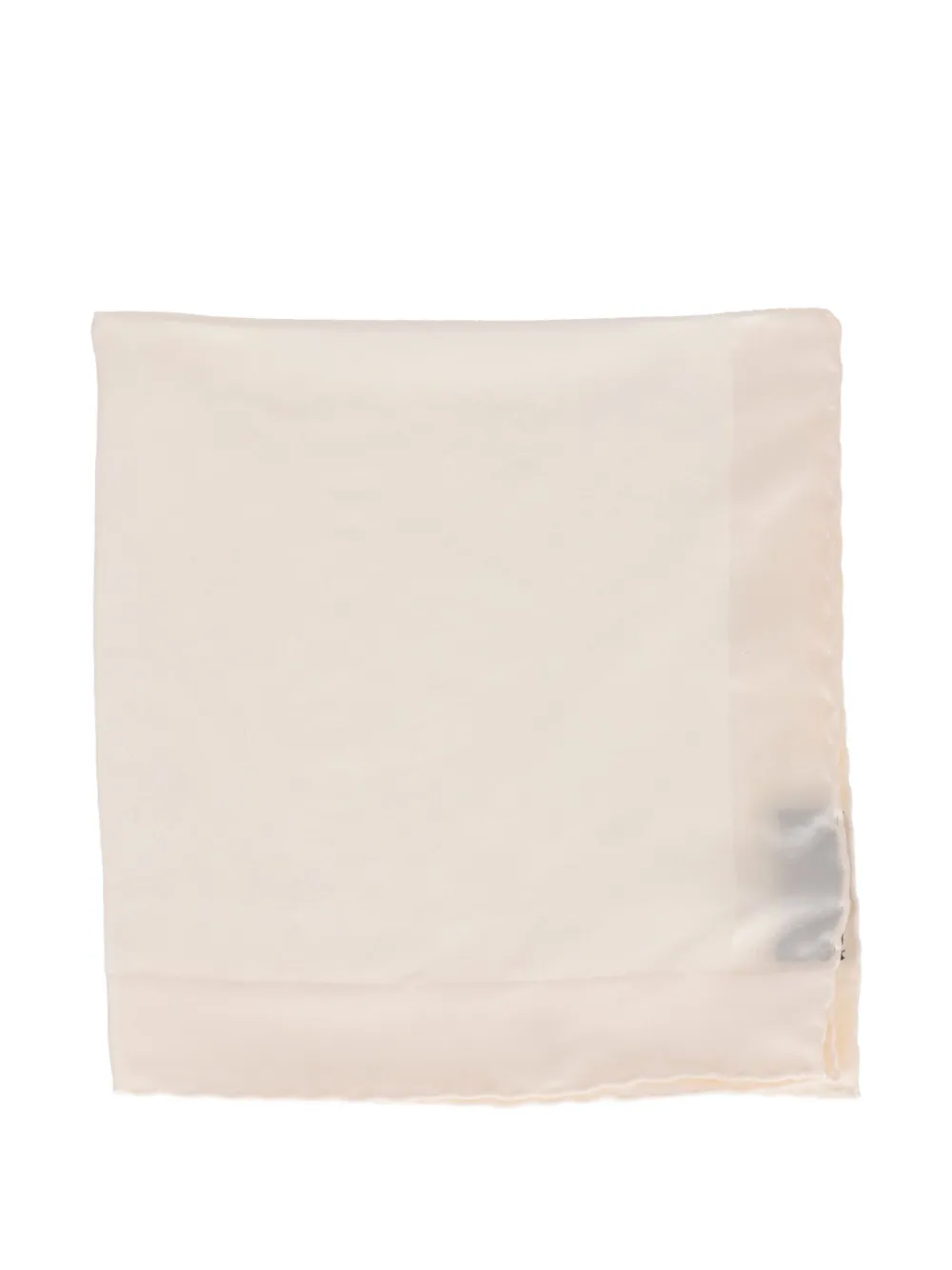 TOM FORD satin-finish rolled-edge pocket square - Weiß