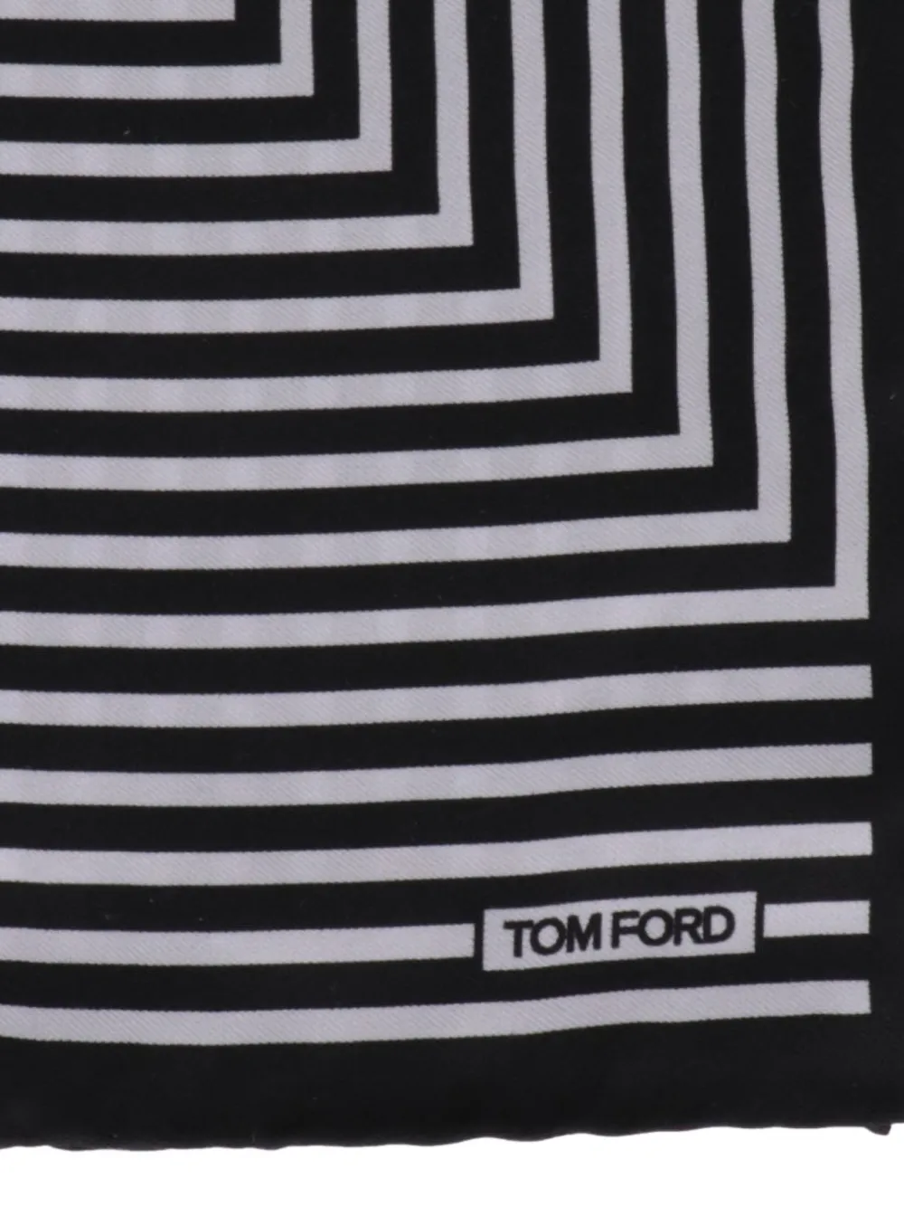 TOM FORD Gestreepte pochet Zwart