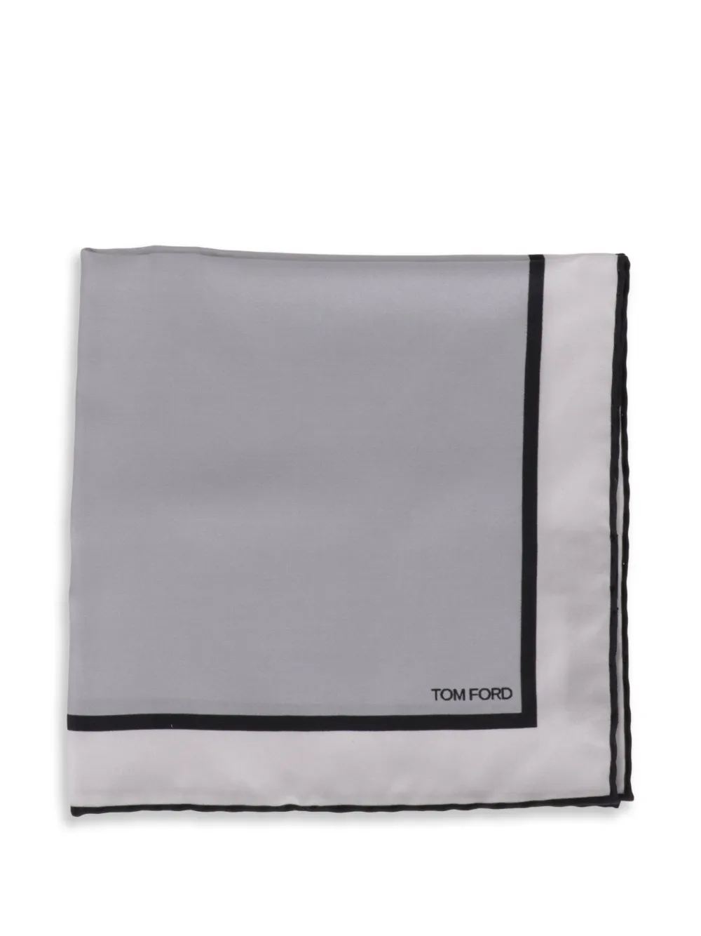 TOM FORD border-detail pocket square - Grau