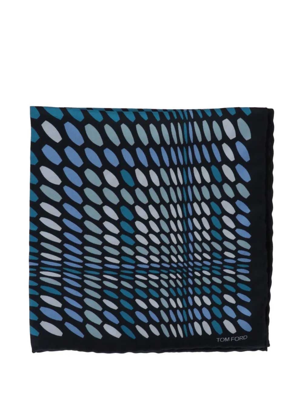 TOM FORD geometric-print pocket square - Schwarz