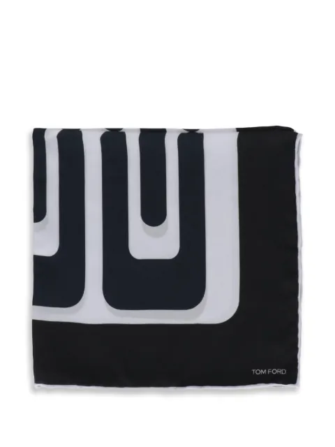 TOM FORD geometric-print pocket square