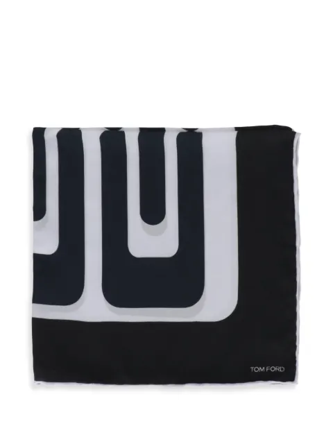 TOM FORD geometric-print pocket square