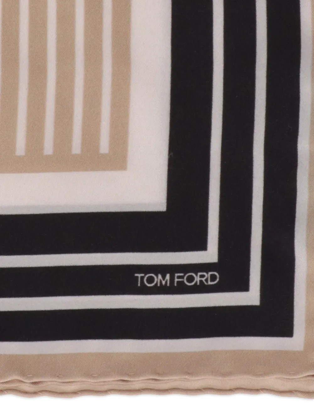 TOM FORD Gestreepte pochet Beige