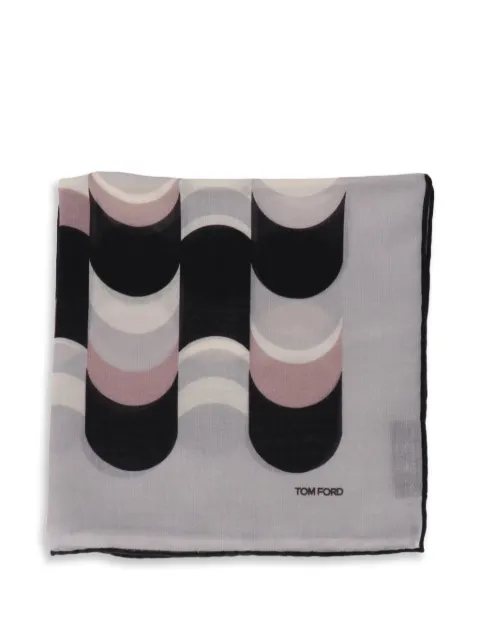 TOM FORD geometric-print pocket square