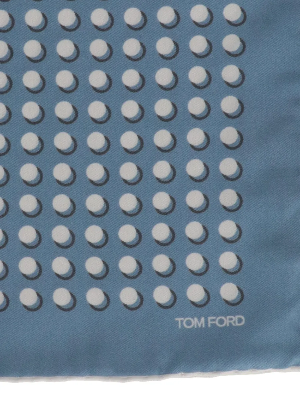  Tom Ford Polka-dot Pattern Pocket Square - Blu 