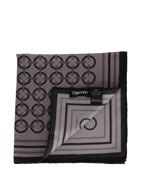 TOM FORD chain-link-print pocket square