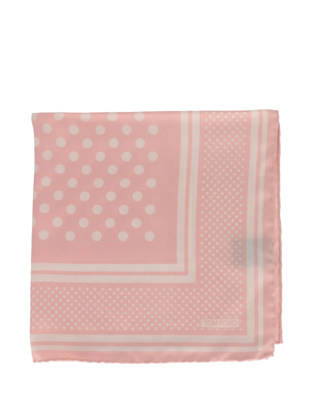 TOM FORD polka-dot silk pocket square - Arancione