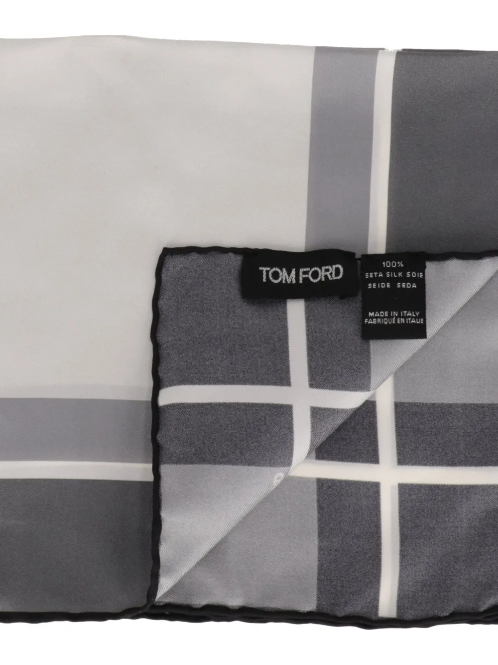 TOM FORD Pochet met colourblocking Grijs