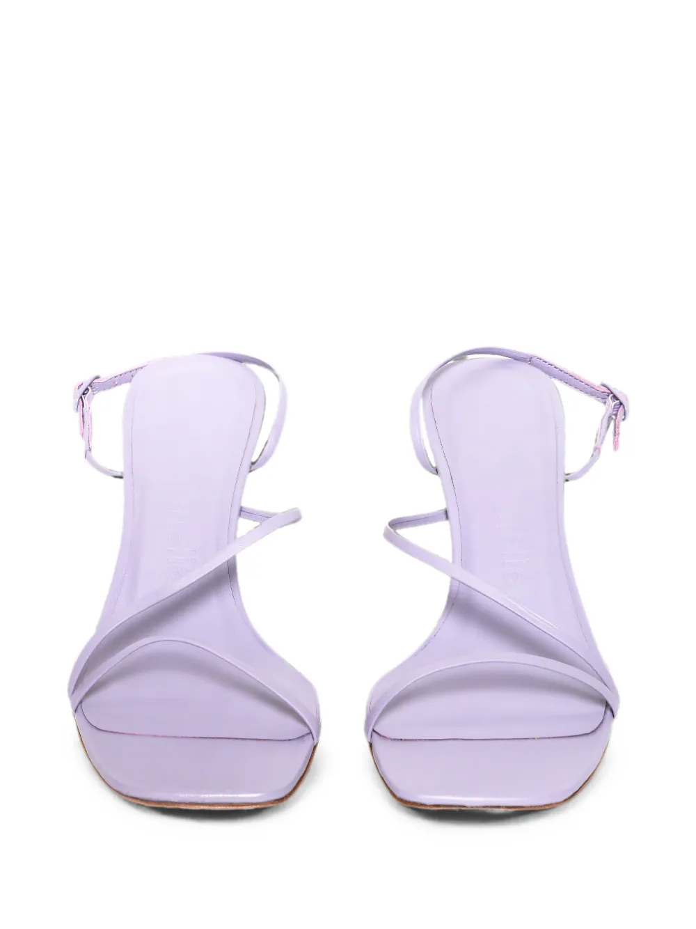 Studio Amelia Bias Wrap strappy square-toe sandals Paars