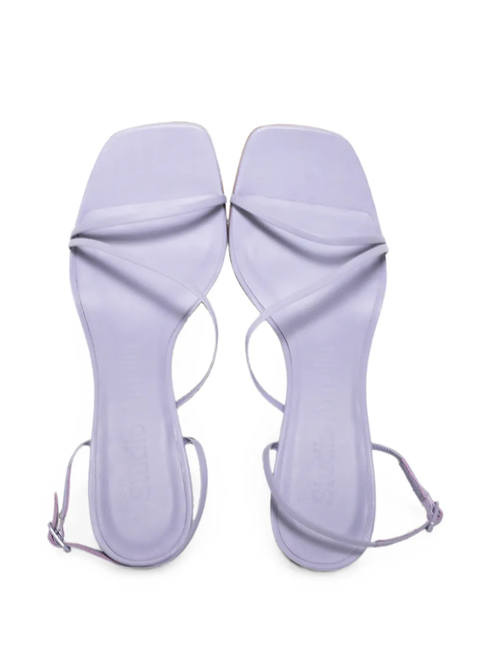 Studio Amelia Bias Wrap strappy square-toe sandals Paars