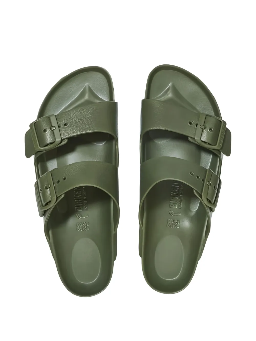 Birkenstock Arizona buckle-fastening slides Groen
