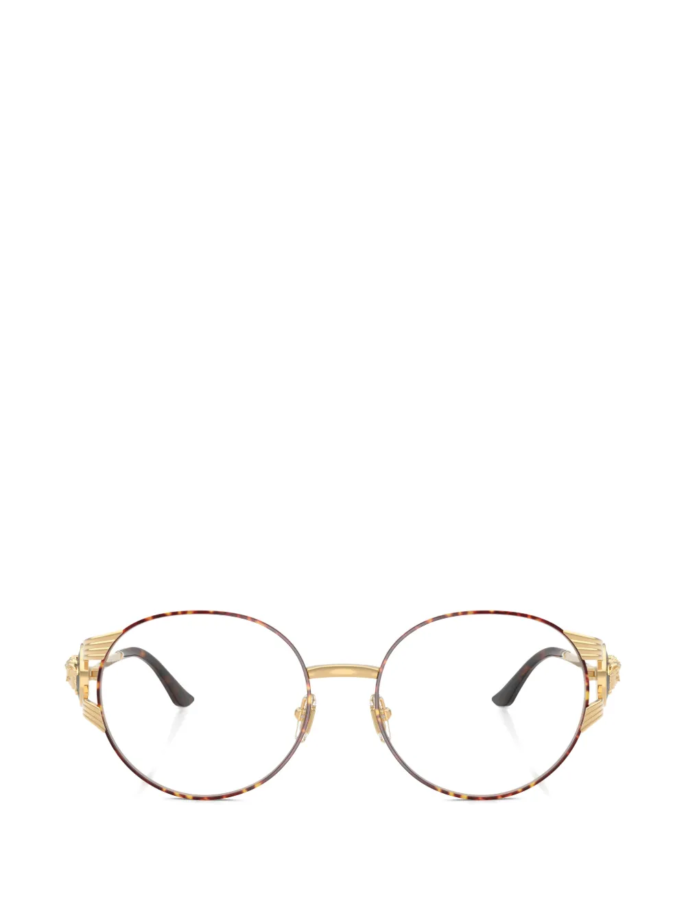 Versace Eyewear tortoiseshell-effect medusa-head glasses