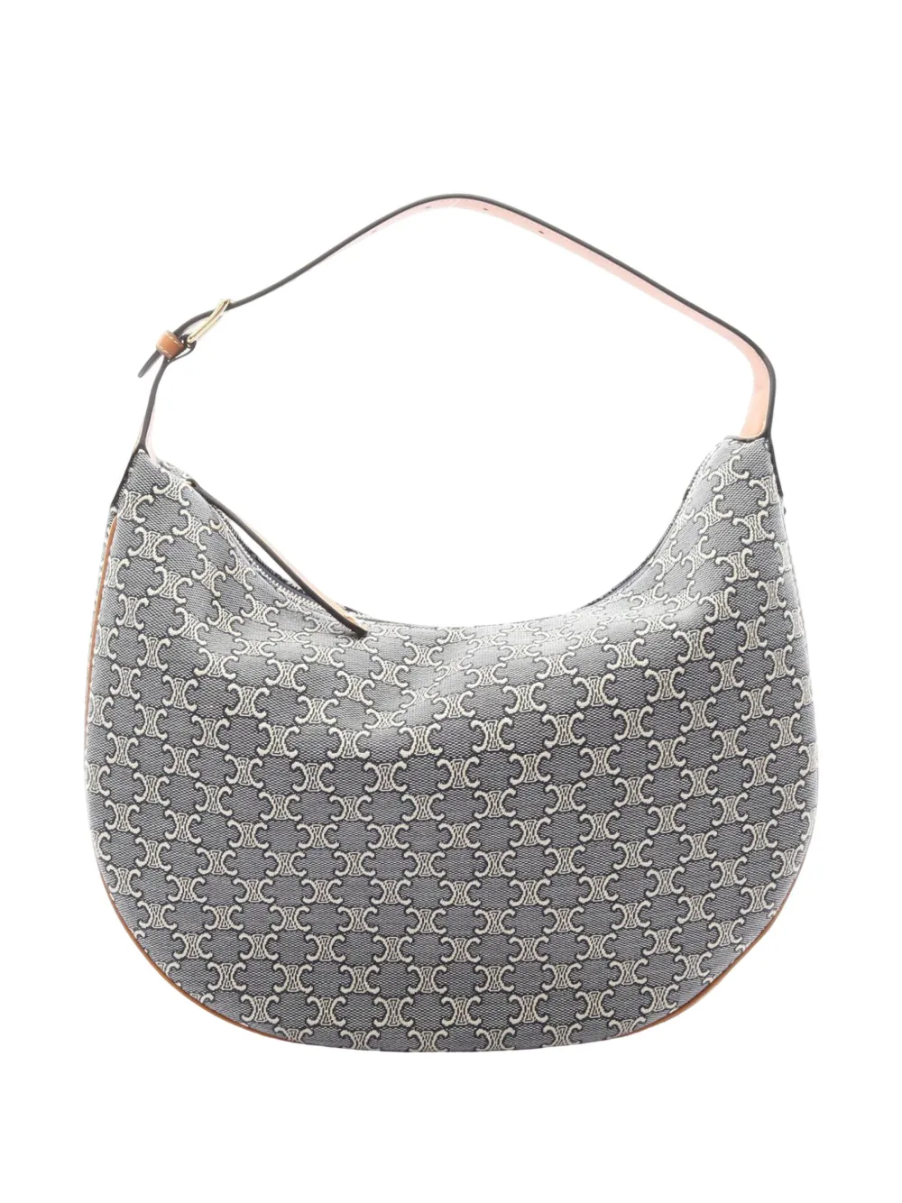 Celine Pre-Owned 2010-2026 Teen Lulu In Triomphe Jacquard satchel - Blu