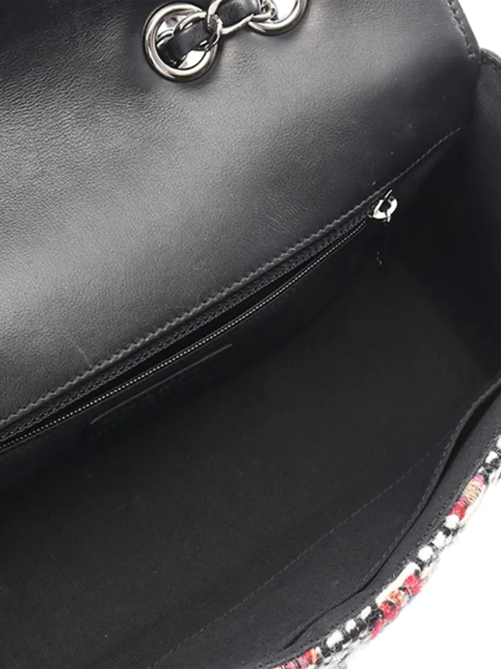 Chanel Pre-owned 2016-2017 Tweed Coco Corset Flap Crossbody Bag in Black, view 4