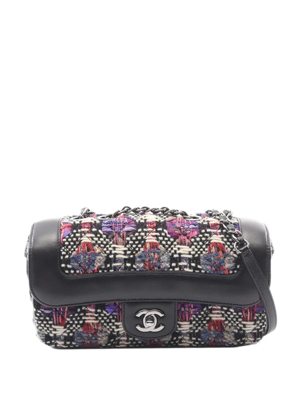 CHANEL Pre-Owned 2016-2017 Tweed Coco Corset Flap crossbody bag - Black