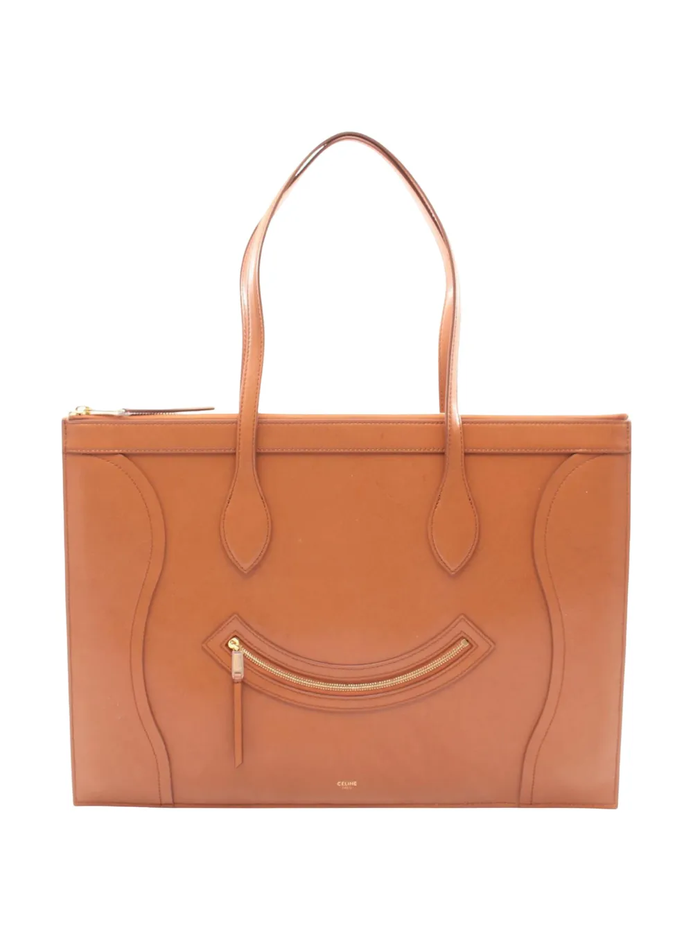 Celine Pre-Owned 2010-2026 Leather Flat New Luggage Cabas handbag - Marrone