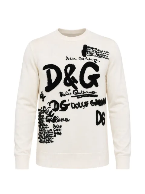 Dolce & Gabbana logo-embroidered sweater