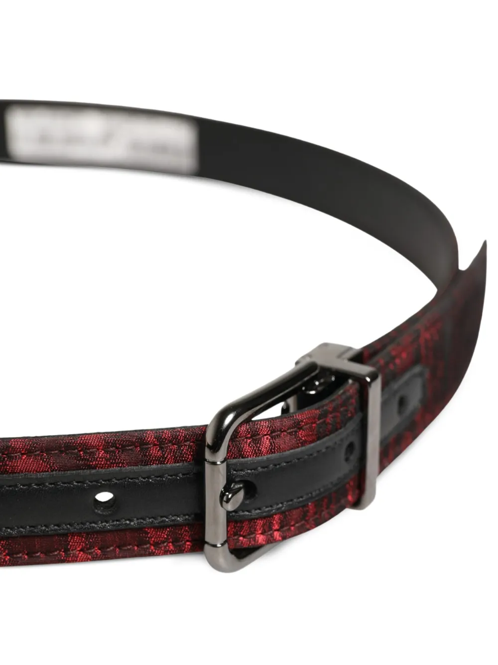 Dolce & Gabbana Riem met metalen gesp en jacquard Rood