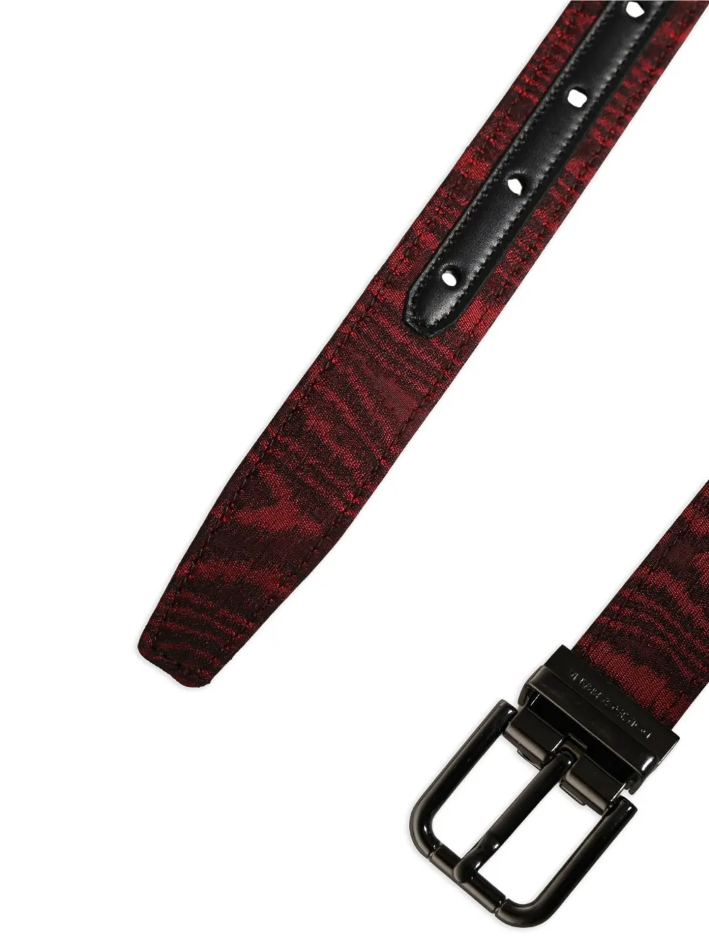 Dolce & Gabbana Riem met metalen gesp en jacquard Rood