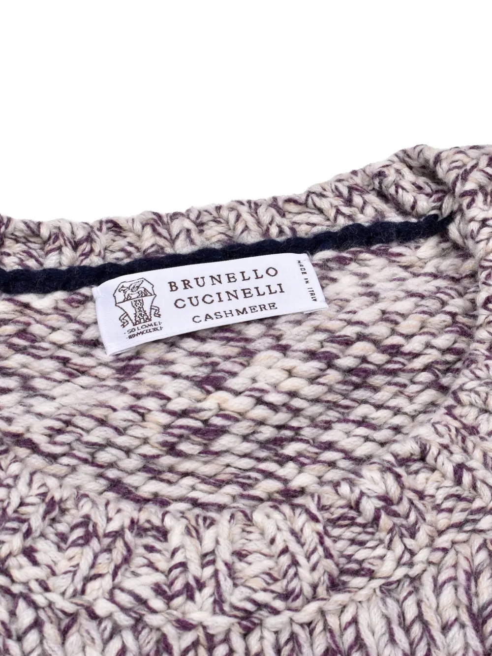 Brunello Cucinelli Grofgebreide trui met raglan mouwen Beige