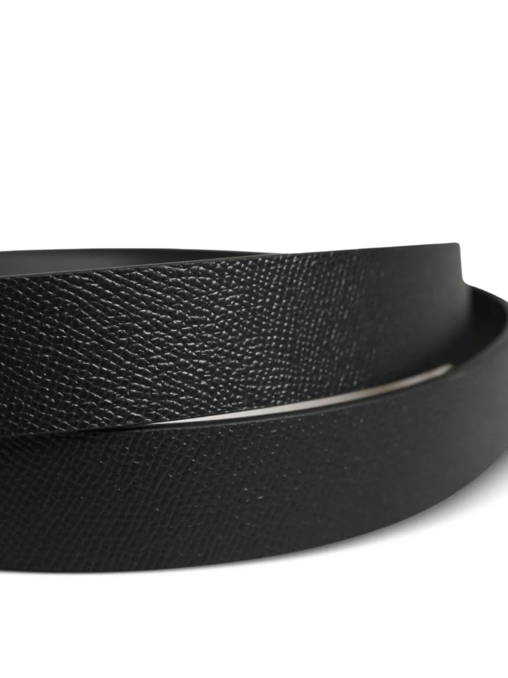 Dolce & Gabbana Leren riem met logoplakkaat Zwart