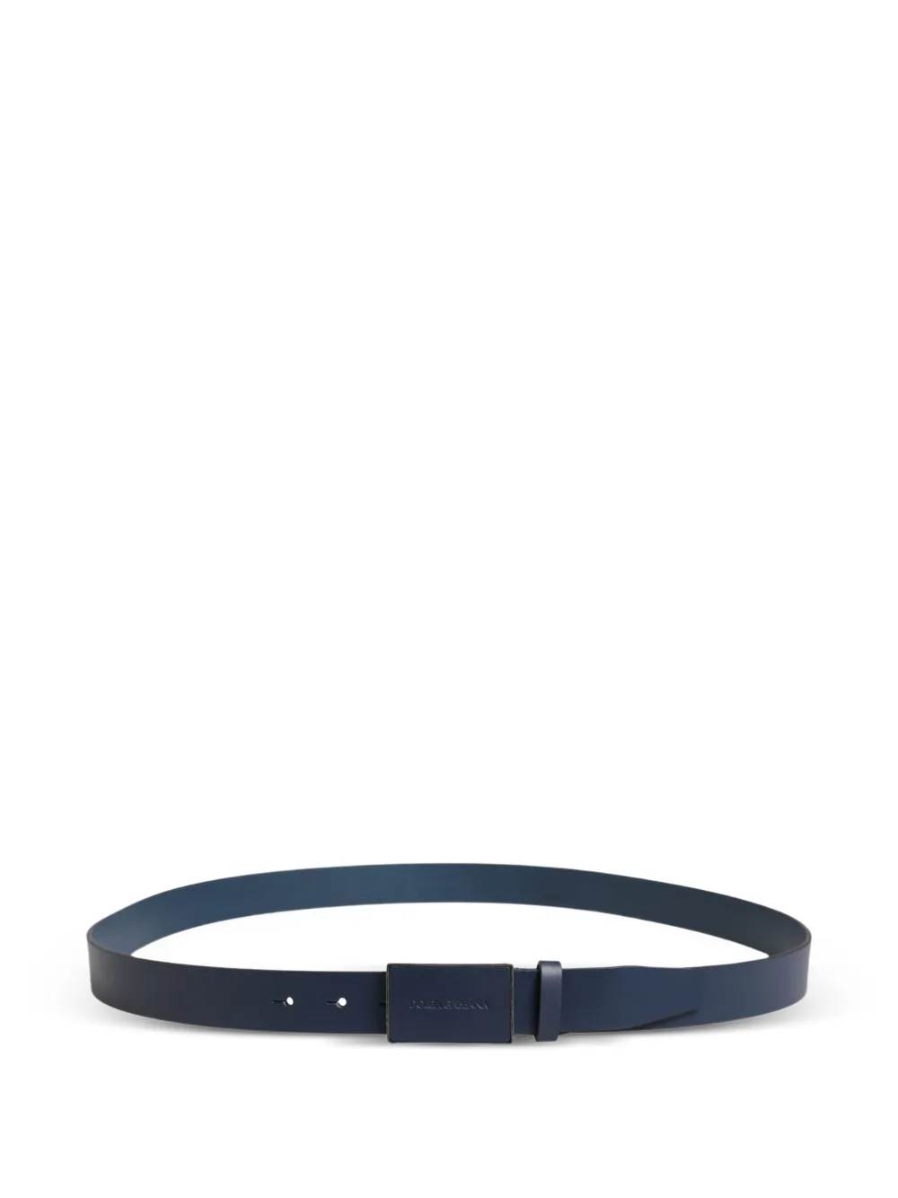 Dolce & Gabbana Leren riem met logogesp Blauw