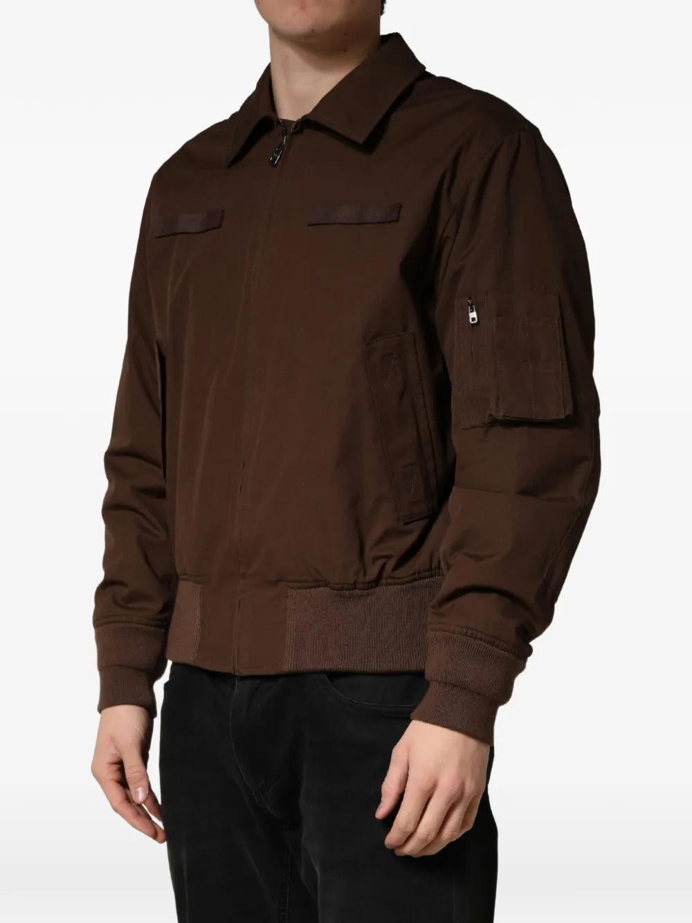 Dolce & Gabbana Bomberjack met rits Bruin