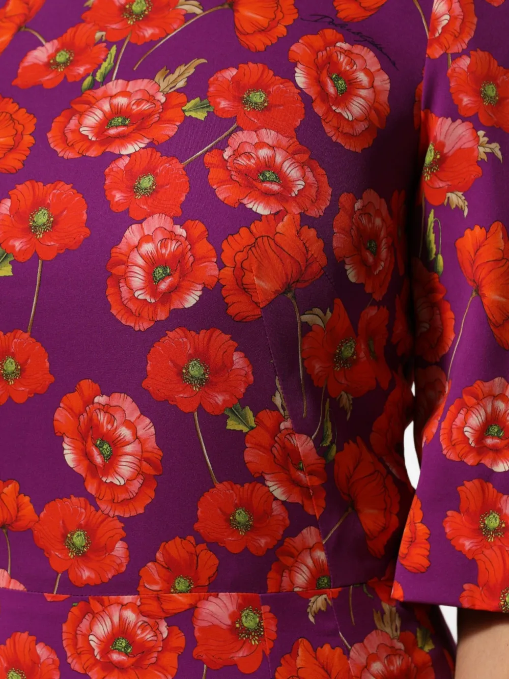 Dolce & Gabbana Jurk met bloemenprint Paars