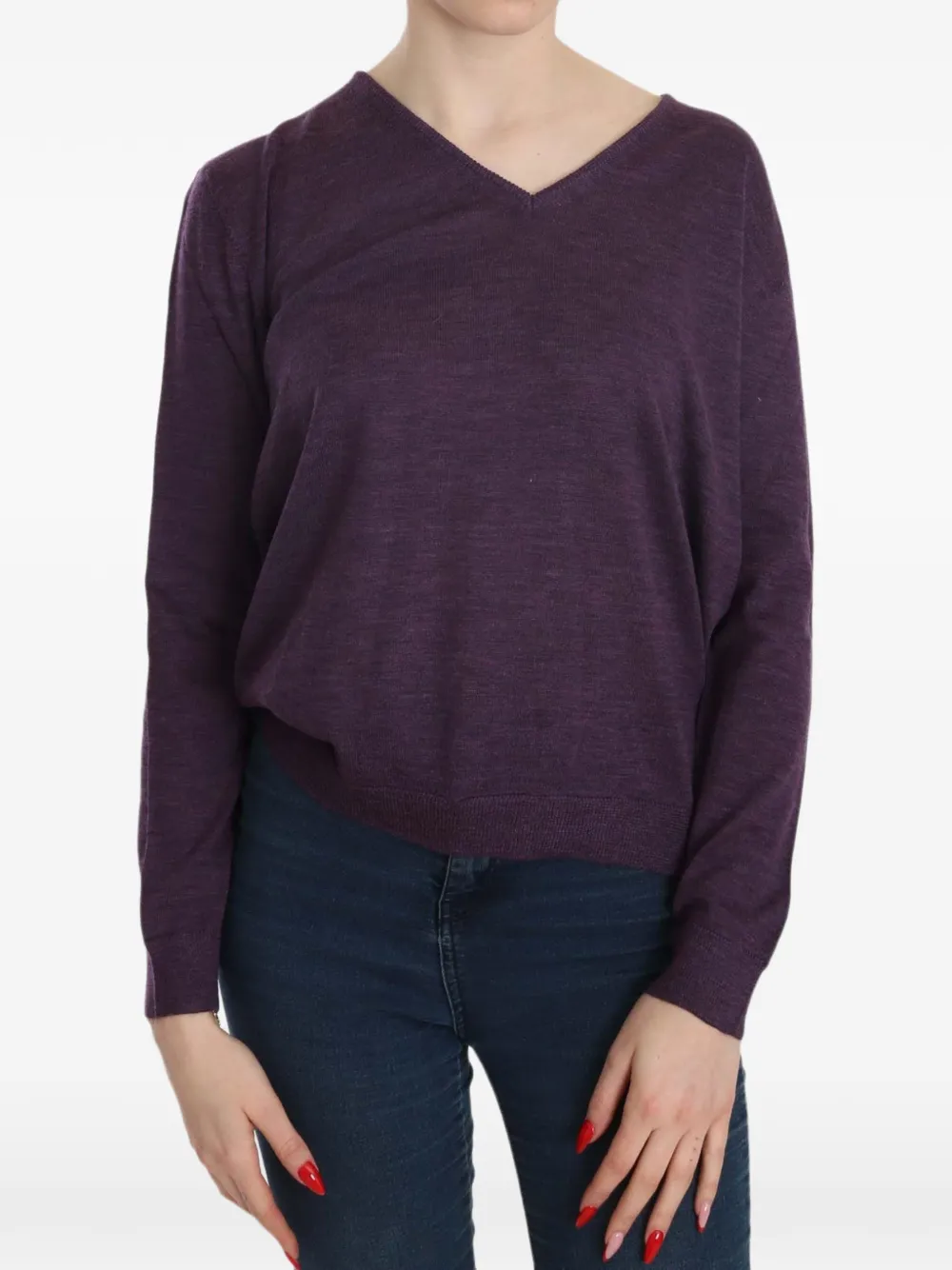 byblos Maglione con scollo a V - Viola