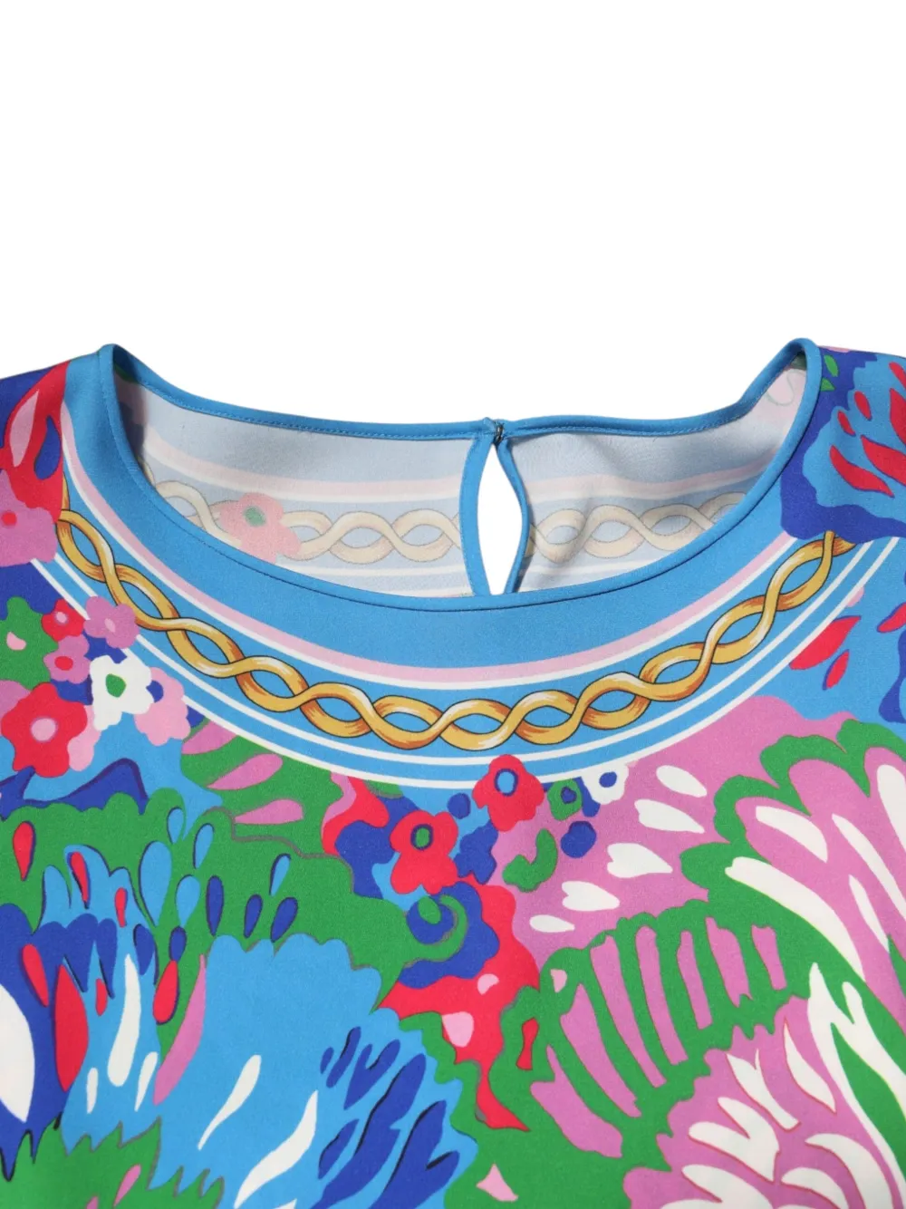 Dolce & Gabbana Top met bloemenprint Blauw