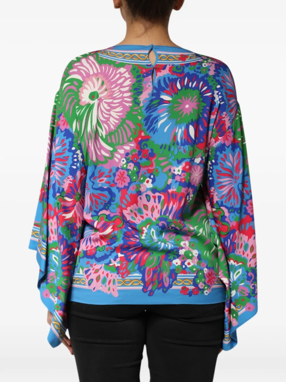 Dolce & Gabbana Top met bloemenprint Blauw